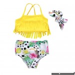 Sayolala Kids Baby Girl Swimsuit Sets Fruit Print Tassel Bikini Beach Bathing Swimwear with Hairband 0-2 Years Yellow B07QF2T23X
